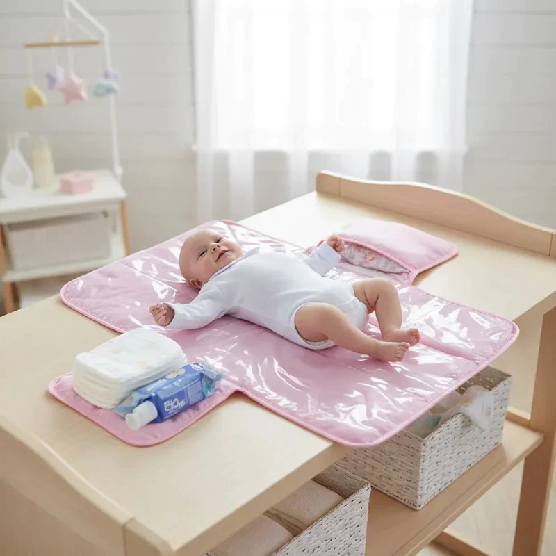 Trocador Portátil de Bebê Impermeável para Viagens Bolsa Maternidade com bolsos organizadores Nuvem